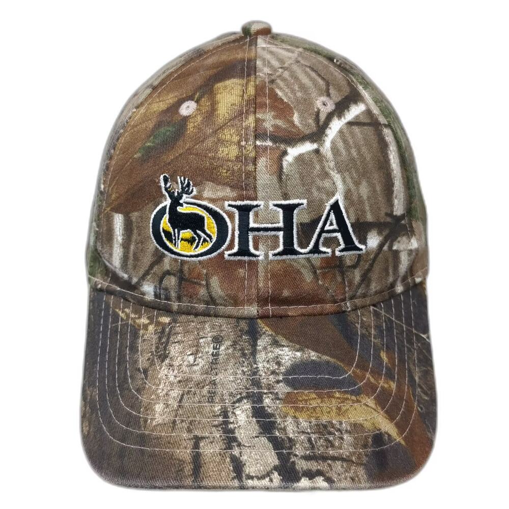 Kati Baseball Cap Brown Green OS Realtree Camo OHA Deer Logo Embroidered Hat